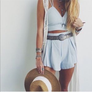 BNWT LF Rumor Boutique 2 Piece Blue Set